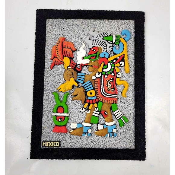 Aztec God of Wind Mythological God Ehecatl Volcanic Stone 3D Wall Art Mexico - Picture 3 of 13